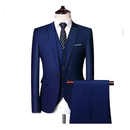 Elegant Men's 3-Piece Wedding Suit