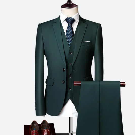 Luxury 3-Piece Slim Fit Men's Wedding Suit