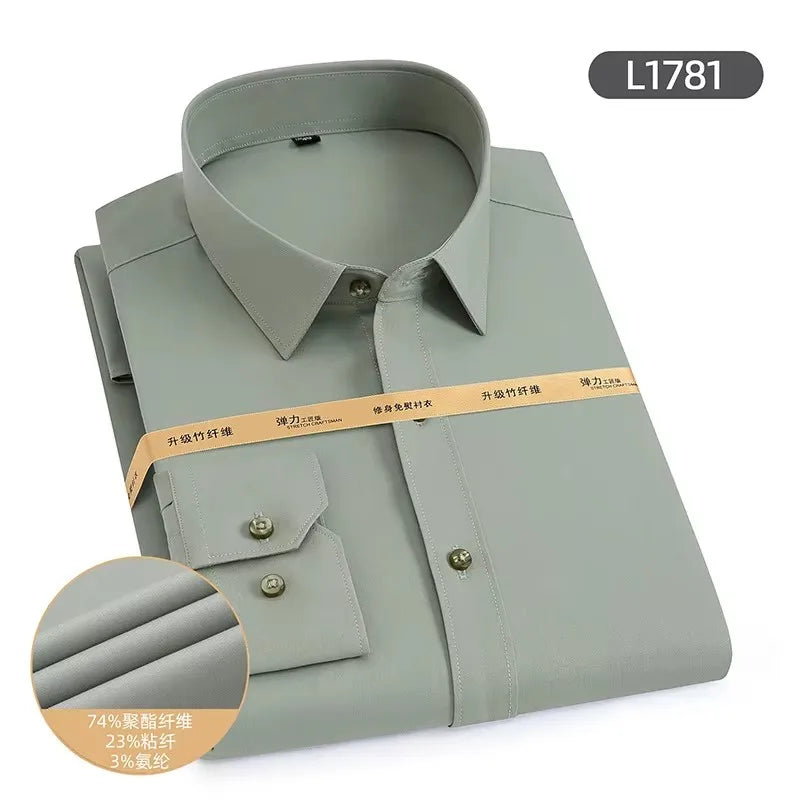 Men's No-Iron Bamboo Fiber Formal Shirt
