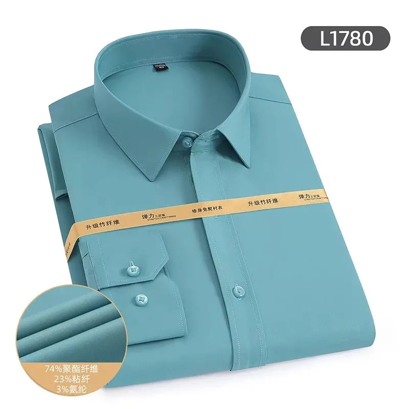 Men's No-Iron Bamboo Fiber Formal Shirt